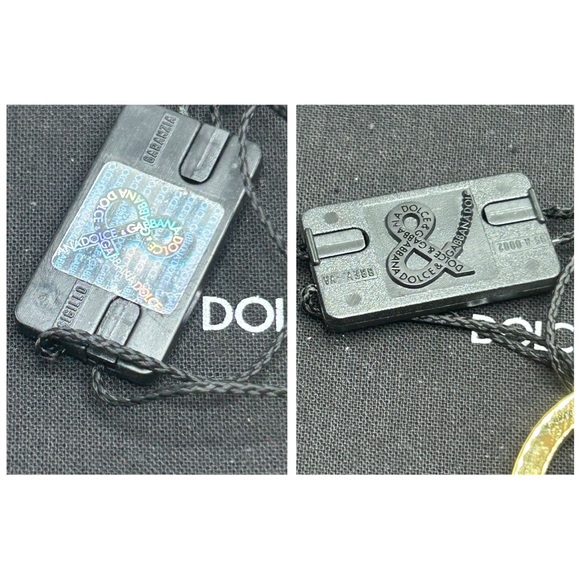 ✨NWT DOLCE & GABBANA Bag Charm Keychain Sparkly Gold Glitter Leather + Box NIB - Picture 12 of 14